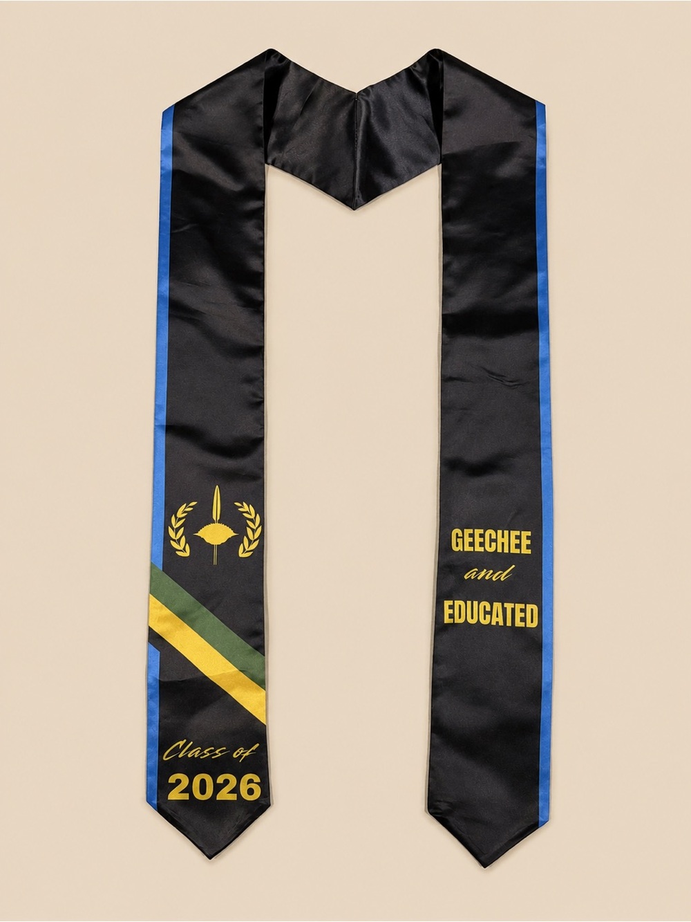 Geechee and Educated Black Graduation Stole - Class of 2026
